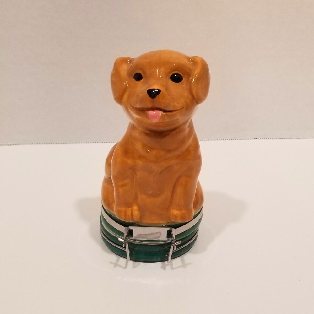 Contained Art Porcelain Puppy Trinket Box, EUC to LIKE NEW - Picture 3 of 7
